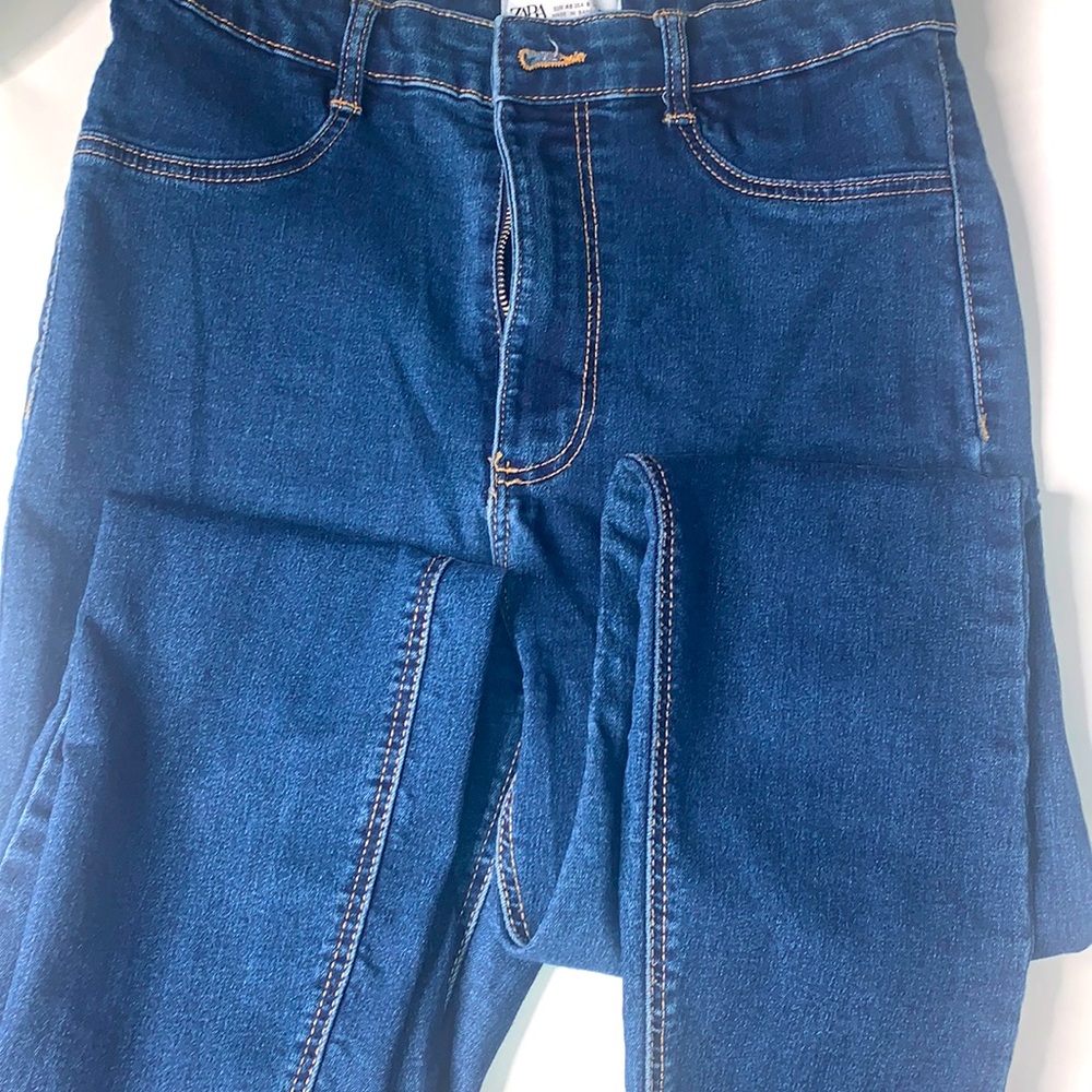 Zara blue jeans women size 8 skinny fit jeans